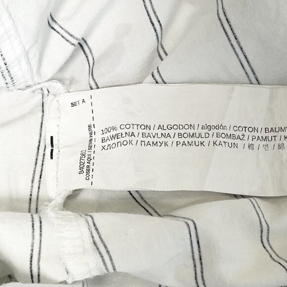 Mango White Black Striped Ruffled Cami Top Tank Blouse - Picture 11 of 11